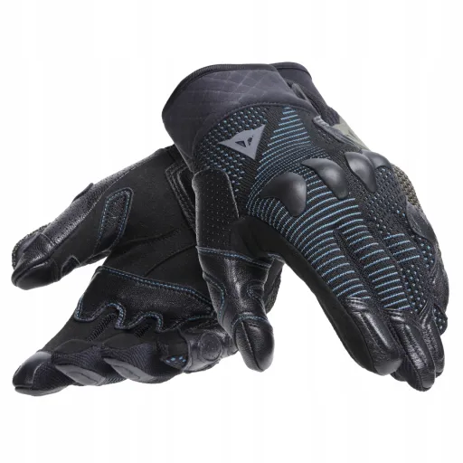 Короткі жіночі мотоциклетні рукавички Dainese Unruly Ergo-Tek Чорні/Сині