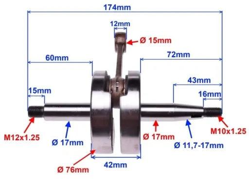 Fre53423 - КОЛЕНЧАТЫЙ ВАЛ AM6 APRILIA RS 50 YAMAHA TZR DT 50