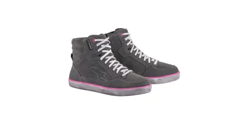 Ботинки J-6 WATERPROOF, ALPINESTARS, женские (светло-серые/розовые, размер 37)