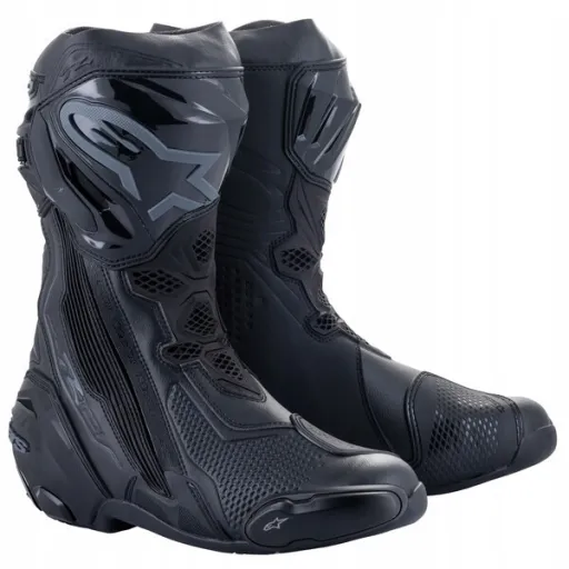 ботинки SUPERTECH R, ALPINESTARS (чёрный/чёрный, размер 48)
